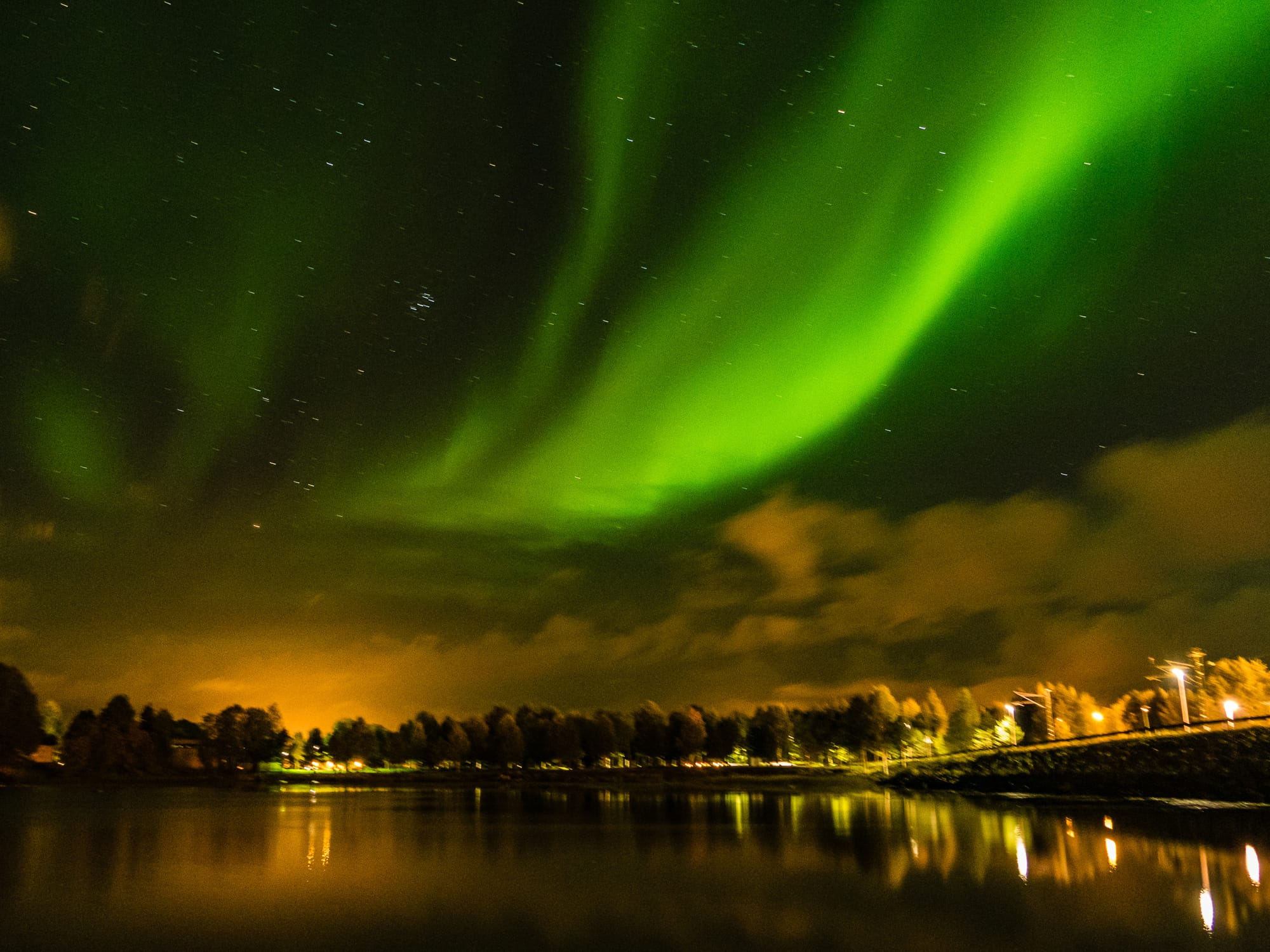 Polarlichter über Kemijärvi