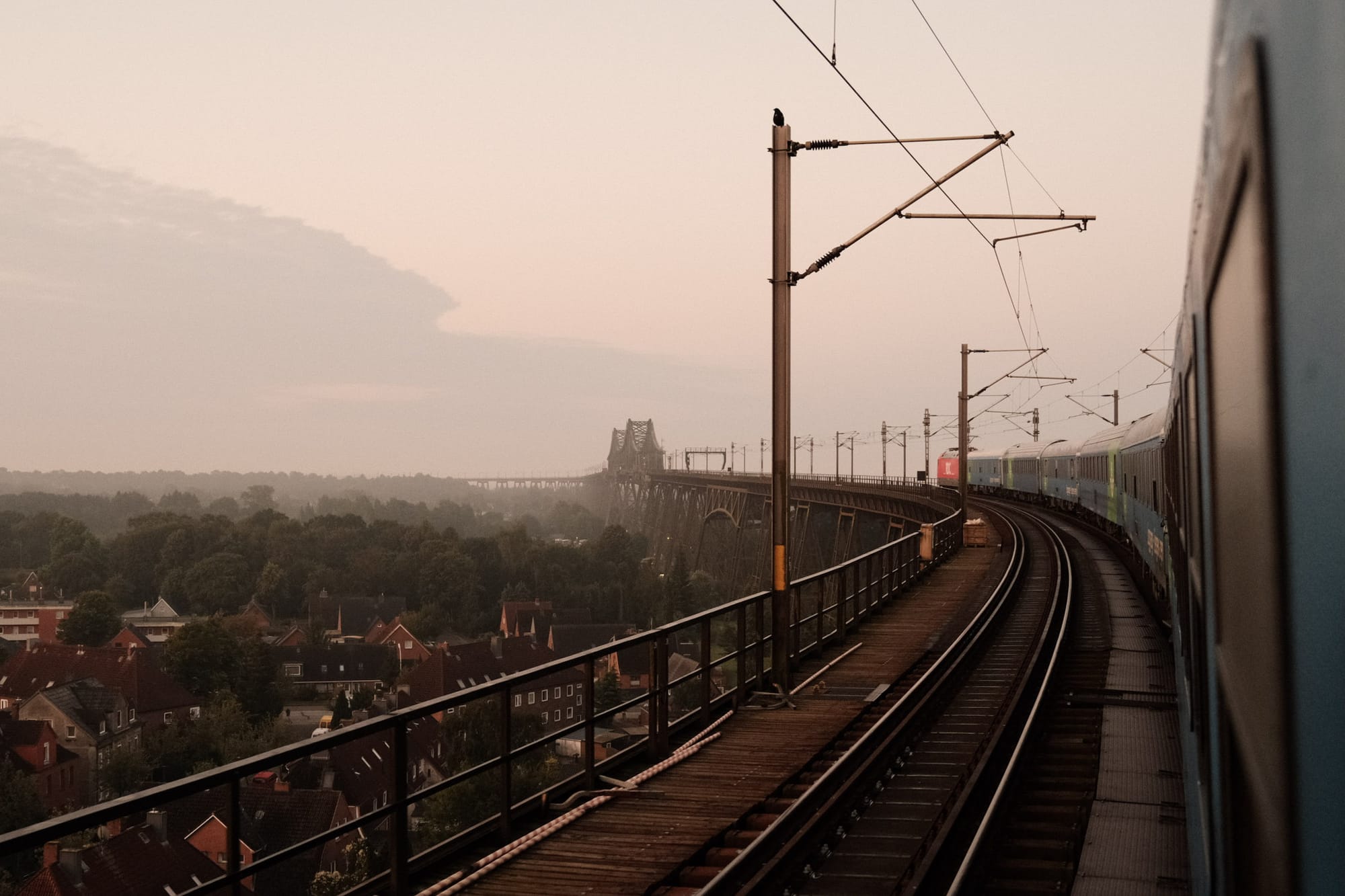 SJ EuroNight auf der Rendsburger Hochbrücke