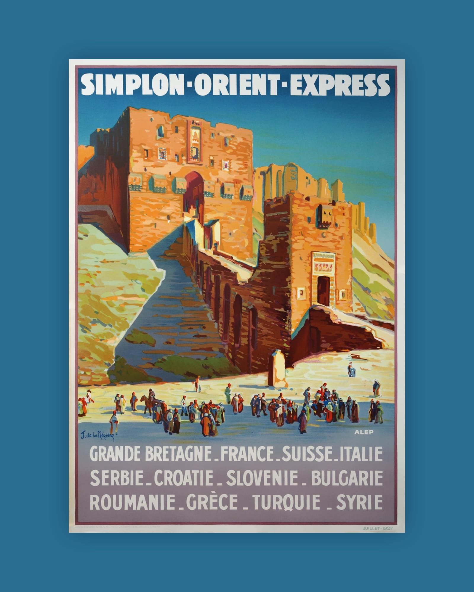 Hisorisches Reiseposter des Simplon-Orient-Express