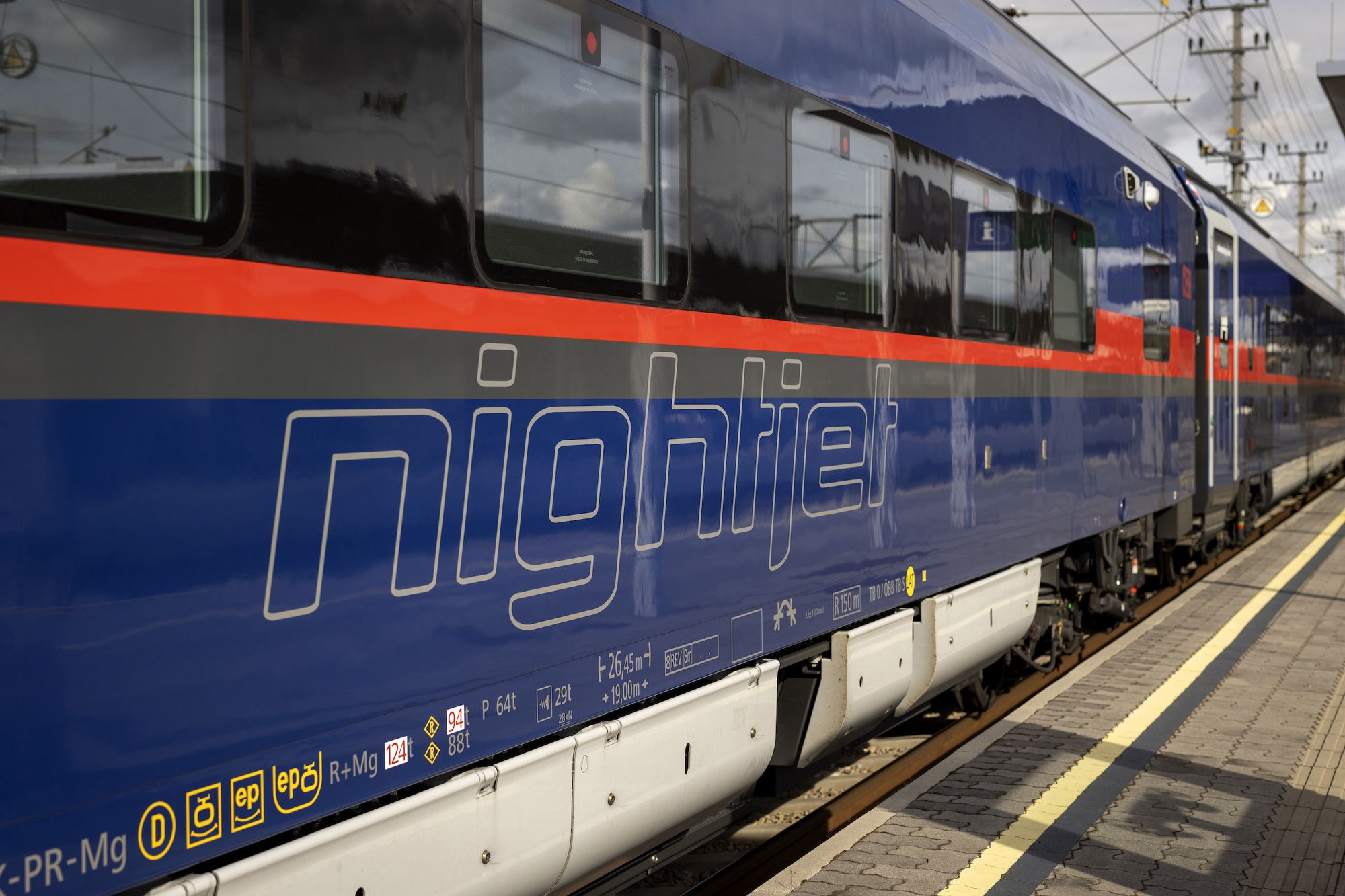 Neuer Nightjet am Bahnsteig